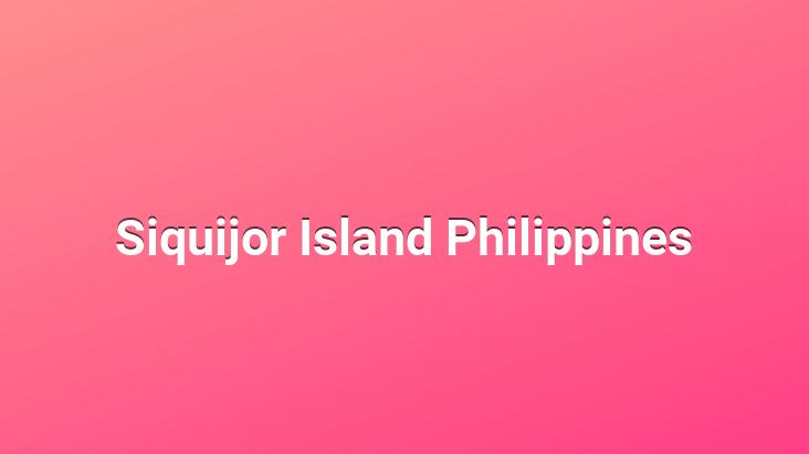 Siquijor Island Philippines - passengerbirds.com